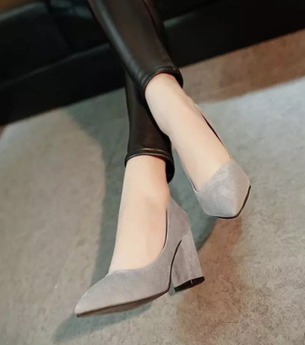 KL802 - Trendy OL Heels Grey